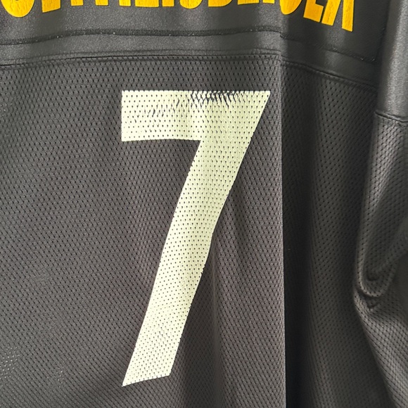 Steelers Roetglisberger 7 Reebok Black NFL Equipment Jersey - Picture 11 of 11